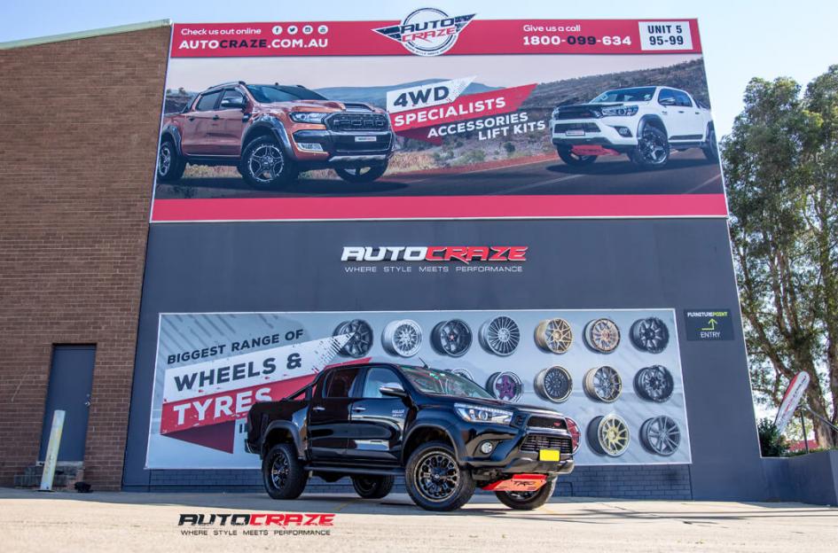 TOYOTA HILUX N80 4WD CRUSH GLOSS BLACK DOUBLE DARK TINT